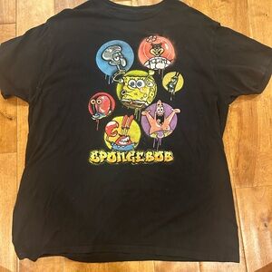 SpongeBob Black Graphic Tee NWOT SZ XL